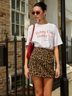 COMMENSE Cotton Letter Printed Short Sleeve T-Shirt* T-shirts|Tops