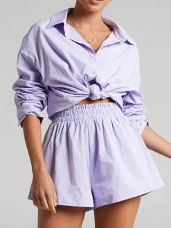 COMMENSE Cotton Melody Two Piece Shorts Set* Shorts Sets|Long Sleeve Sets