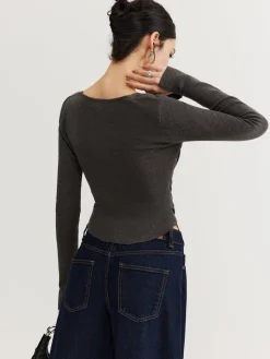 COMMENSE Cotton Square Neck Slim Sweater* Sweater Tops|Sweaters & Cardigans
