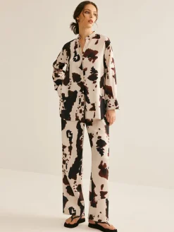 COMMENSE Cow Printed Loose Shirt* Blouses & Shirts|Matching Sets