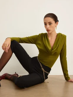 COMMENSE Cowl Neck Bodysuit* Bodysuits