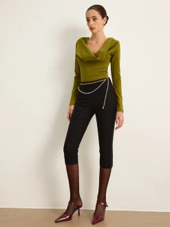 COMMENSE Cowl Neck Bodysuit* Bodysuits