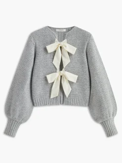 COMMENSE Crew Neck Bow Knit Top* Sweater Tops|Sweaters & Cardigans