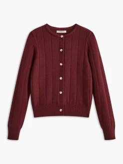 COMMENSE Crew Neck Button Soft Cardigan* Cardigans|Sweaters & Cardigans