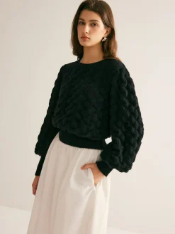 COMMENSE Crew Neck Cloud Sweater* Sweater Tops|Sweaters & Cardigans