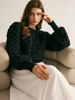 COMMENSE Crew Neck Cloud Sweater* Sweater Tops|Sweaters & Cardigans
