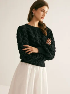 COMMENSE Crew Neck Cloud Sweater* Sweater Tops|Sweaters & Cardigans