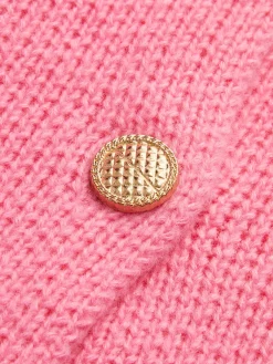 COMMENSE Crew Neck Golden Button Knit Outerwear* Sweater Tops|Outerwear