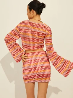 COMMENSE Crew Neck Long Sleeve Skirt Set* Skirt Sets|Long Sleeve Sets