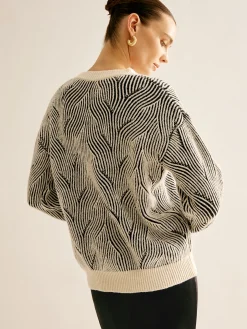 COMMENSE Crew Neck Two Tone Sweater* Sweater Tops|Sweaters & Cardigans