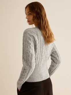COMMENSE Crew Neck Zipper Design Sweater* Sweater Tops|Sweaters & Cardigans