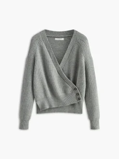 COMMENSE Criss Cross Button Sweater* Sweater Tops|Sweaters & Cardigans