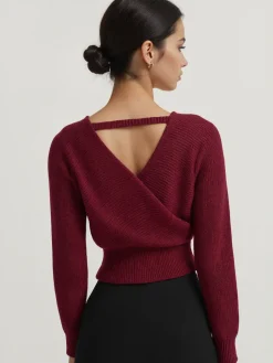 COMMENSE Criss Cross Cinched Sweater* Sweater Tops|Sweaters & Cardigans
