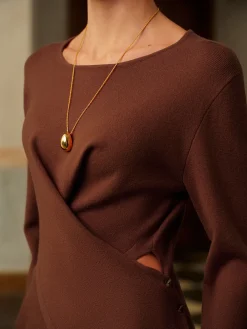 COMMENSE Criss Cross Split Knit Top* Knitwear|Tops