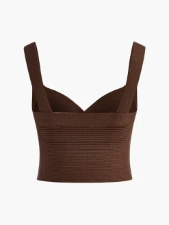 COMMENSE Criss Cross Sweetheart Crop Sweater Vest* Sweater Vests|Sweaters & Cardigans