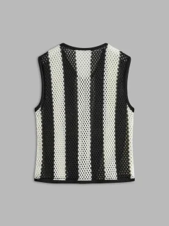 COMMENSE Crochet Flower Hollow Sweater Vest* Sweater Vests|Sweaters & Cardigans