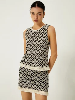 COMMENSE Crochet Wave Pattern Tassel Decor Tank Top* Tank Tops & Camis|Matching Sets