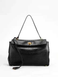 COMMENSE Crocodile Embossed Large Handbag* Bags|Accessories