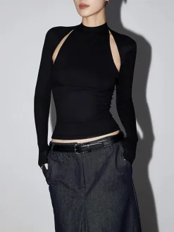 COMMENSE Crop Cutout T-Shirt* Crop Tops|T-shirts