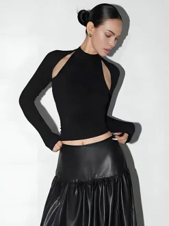COMMENSE Crop Cutout T-Shirt* Crop Tops|T-shirts