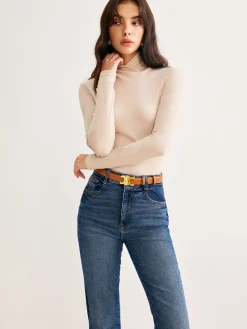 COMMENSE Cross Cross Neck Slim Jersey Top* T-shirts|Tops