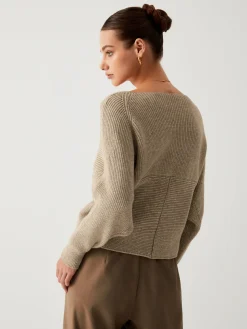 COMMENSE Cross My Heart Oversized Crop Sweater* Sweater Tops|Sweaters & Cardigans