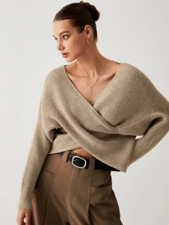 COMMENSE Cross My Heart Oversized Crop Sweater* Sweater Tops|Sweaters & Cardigans