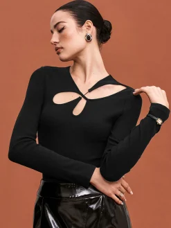 COMMENSE Cutout Skinny Bodysuit* Bodysuits|Bodysuits