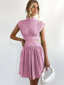 COMMENSE Cutout Sleeveless Short Dress* Casual Dresses|Summer Dresses