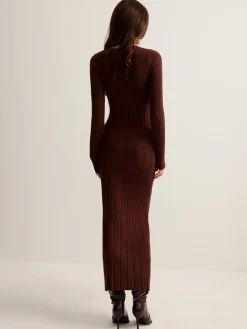 COMMENSE Cutout Slim Sweater Long Dress* Sweater Dresses|Work Dresses