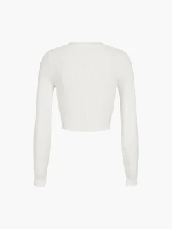 COMMENSE Cutout Split Beads Detail Ribbed Knit Top* Sweater Tops|Sweaters & Cardigans