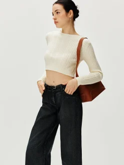 COMMENSE Cutout Tie Back Knit Cardigan* Cardigans|Sweaters & Cardigans