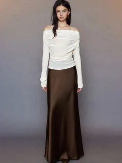 COMMENSE 3D Flower Off-Shoulder Jersey Top* T-shirts