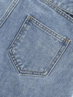 COMMENSE Denim High Waist Cut Out Short Skirt* Skirts|Denim