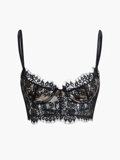 COMMENSE Double Hook Lace Crop Corset Top* Corset Tops|Crop Tops