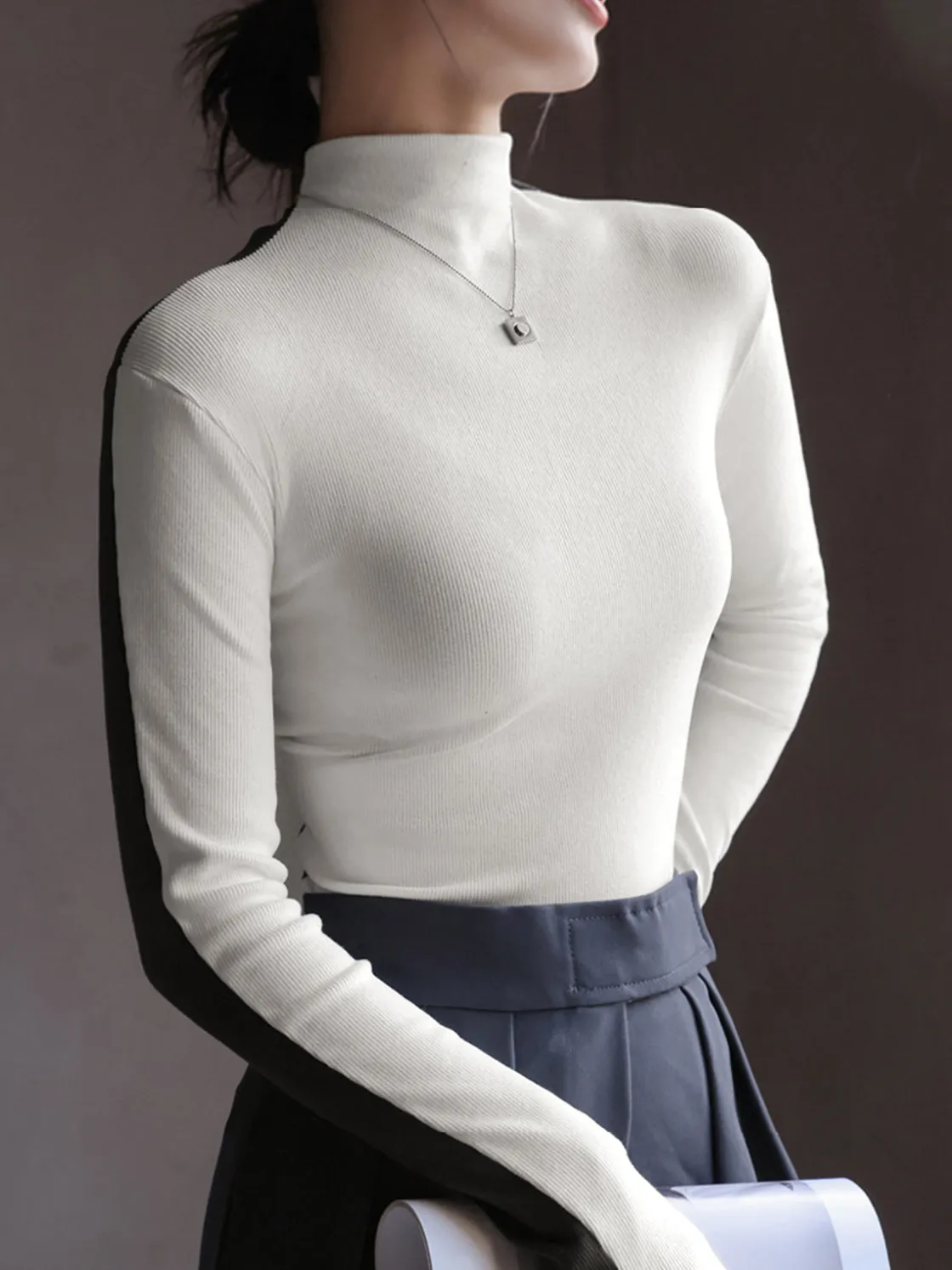 COMMENSE Double Sided Colorblock Long Sleeve Top* T-shirts|Tops