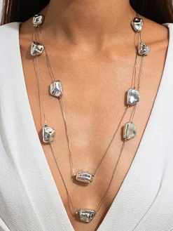 COMMENSE Double-Layer Irregular Stones Necklace* Necklaces|Accessories