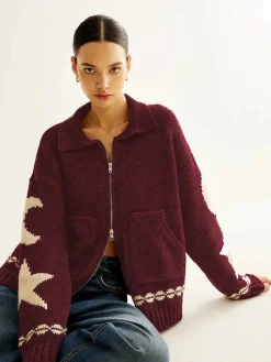 COMMENSE Double-Zip Pockets Lapel Cardigan* Cardigans|Sweaters & Cardigans