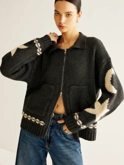 COMMENSE Double-Zip Pockets Lapel Cardigan* Cardigans|Sweaters & Cardigans