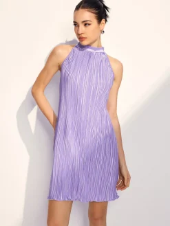 COMMENSE Draped Halter Pleated Short Dress* Summer Dresses|Short Dresses