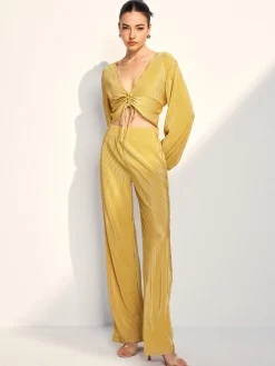 COMMENSE Drawstring Puff Sleeve Pants Set* Pants Sets|Matching Sets