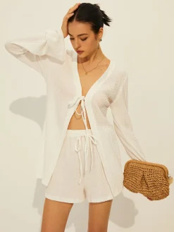 COMMENSE Drawstring Shift Shorts Set* Shorts Sets|Shorts