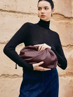 COMMENSE Drawstring Soft Clutch Bag* Bags|Accessories