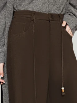 COMMENSE Drawstring Wide-Leg Draped Pants* Pants|Bottoms