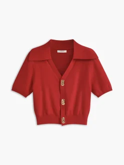 COMMENSE Effortless Collared Top* Sweater Tops|Sweaters & Cardigans