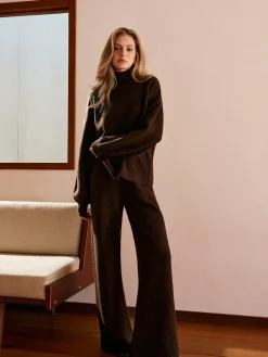 COMMENSE Elastic Waist Sweater Pants* Pants|Knitwear
