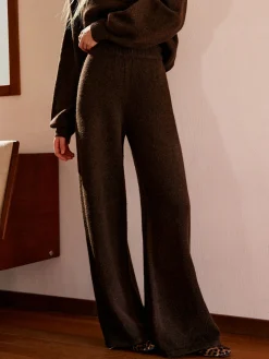COMMENSE Elastic Waist Sweater Pants* Pants|Knitwear