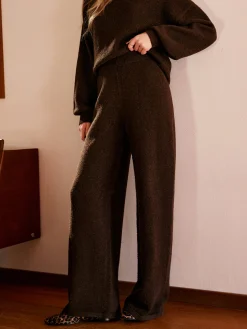 COMMENSE Elastic Waist Sweater Pants* Pants|Knitwear