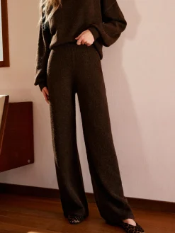 COMMENSE Elastic Waist Sweater Pants* Pants|Knitwear