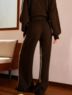 COMMENSE Elastic Waist Sweater Pants* Pants|Knitwear